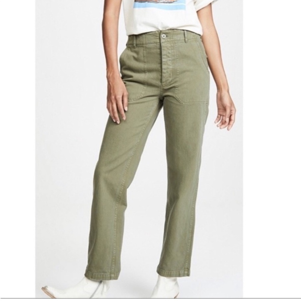 Re/Done‎ 50s military trousers Green Utility Pants Sz 26